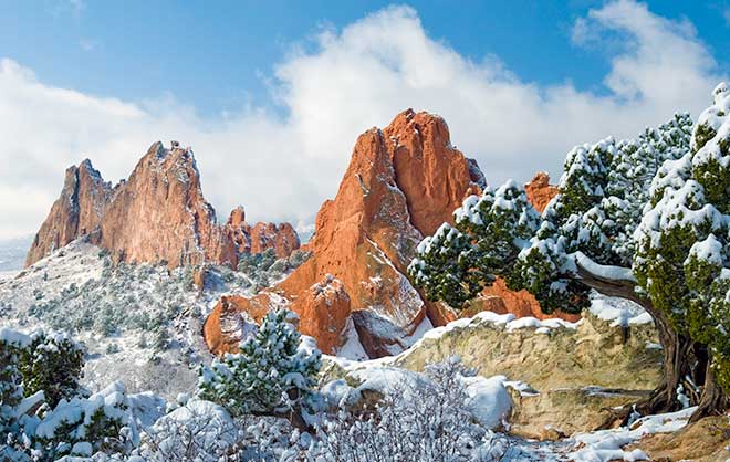 Garden of the Gods in winter