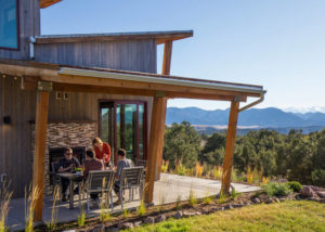 double king cabin patio