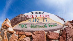 Pikes Peak Summit sign